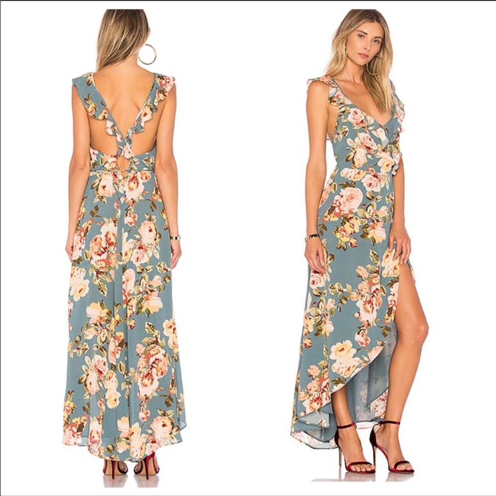 Privacy Please floral wrap dress